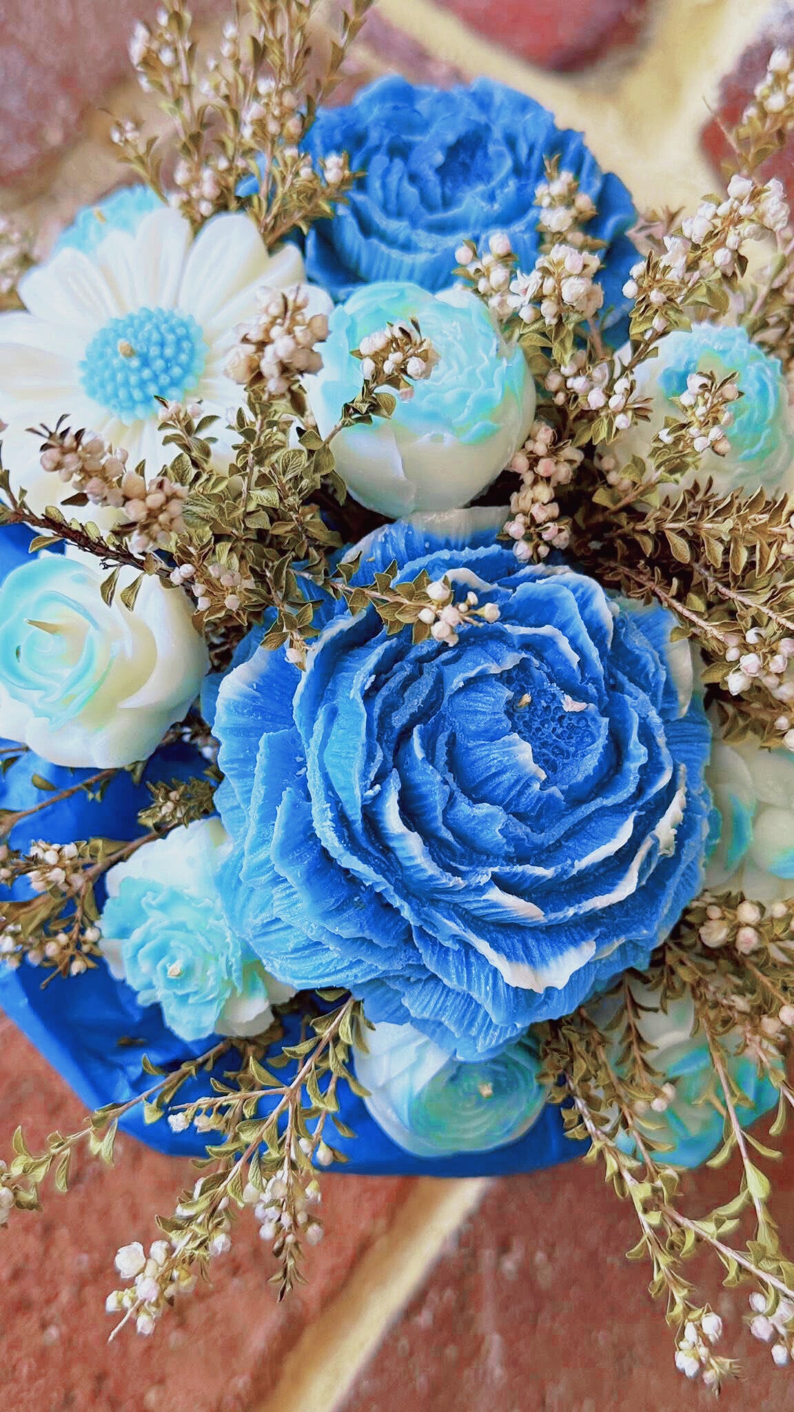 Blue flower bouquet