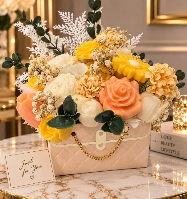 Bouquet de fleur en cire parfumée