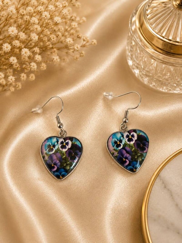 Boucles d'oreilles pensées ton multicolores