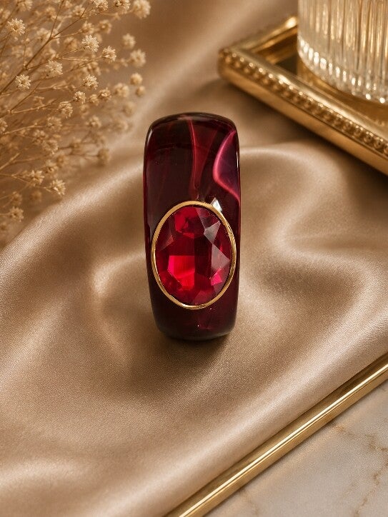 Bracelet résine ton rouge