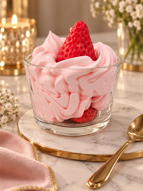 Bougies gourmandes parfum fraise