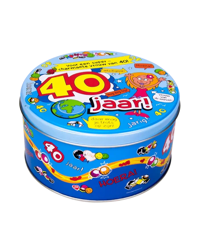 Snoeptrommel 40 Jaar ( Vrouw)