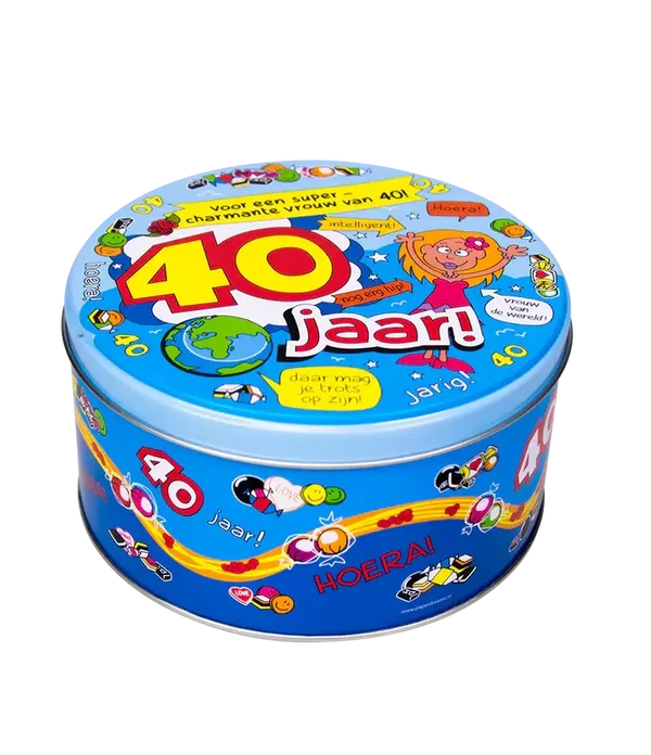 Snoeptrommel 40 Jaar ( Vrouw)