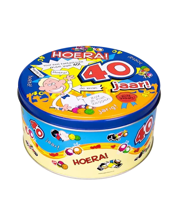 Snoeptrommel 40 Jaar (Man)