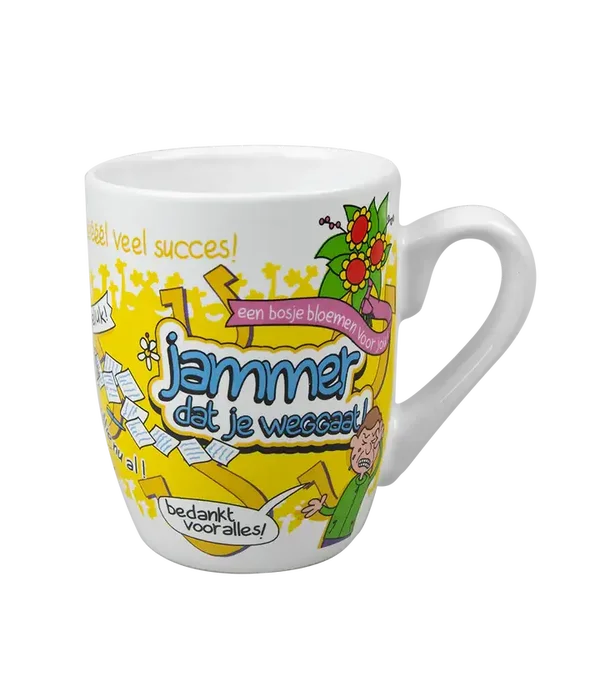 Cartoonmok: Jammer dat je weggaat!