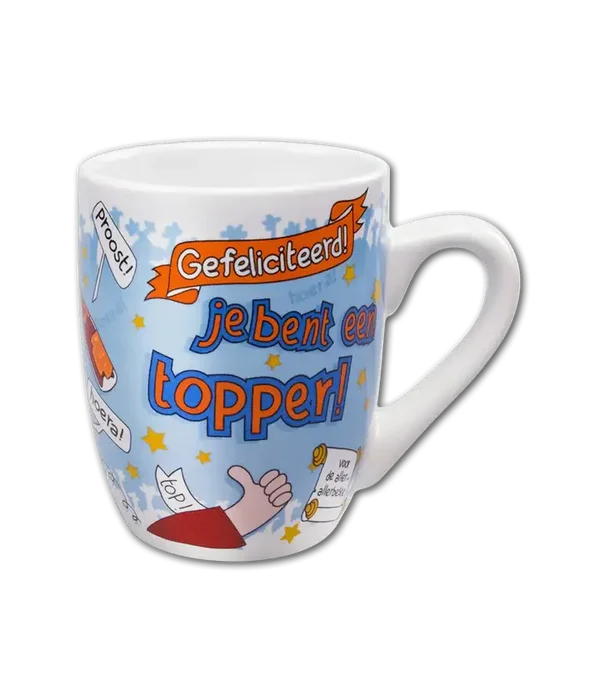 Cartoonmok: Geslaagd Topper