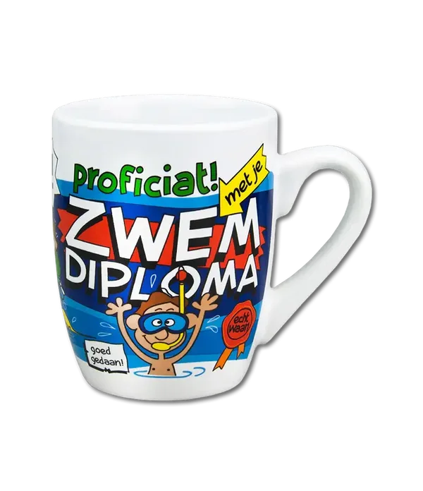 Cartoonmok: Zwemdiploma