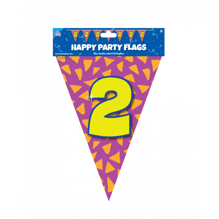 Happy Party Flags: 2 Jaar