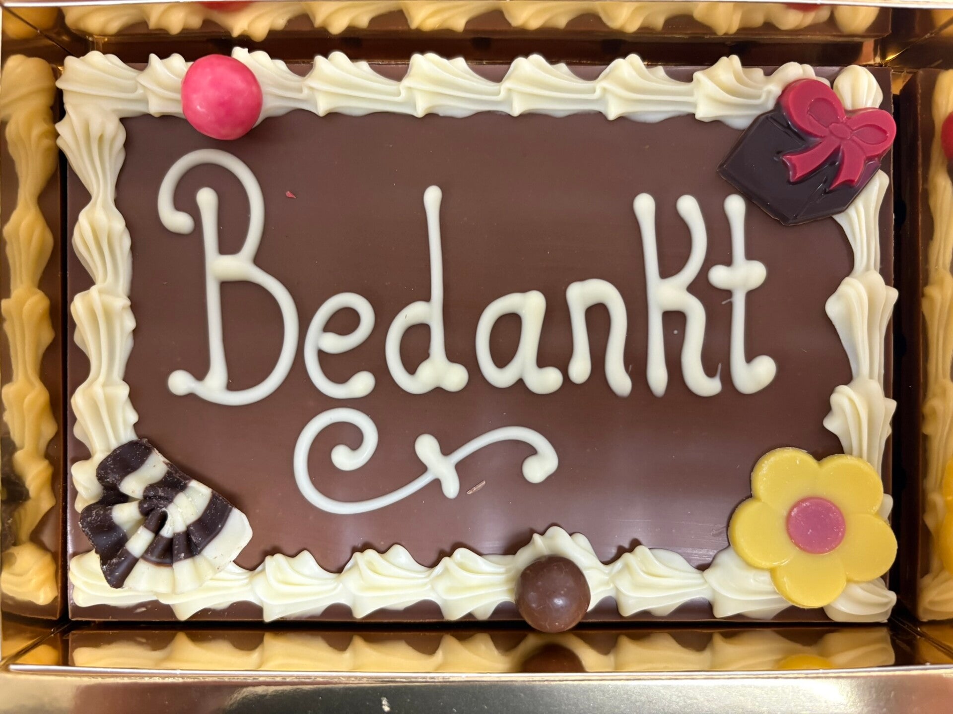 Chocolade Tablet Bedankt