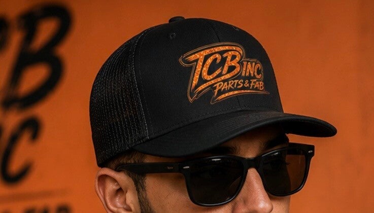 TCB INC Snap Back Hat / Prism Orange Logo