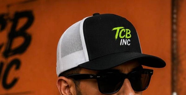 TCB INC Snap Back Hat/ Neon Green Logo