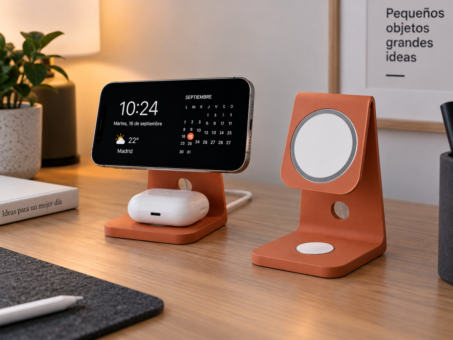 Soporte de sobremesa MagSafe + AirPods Personalizable
