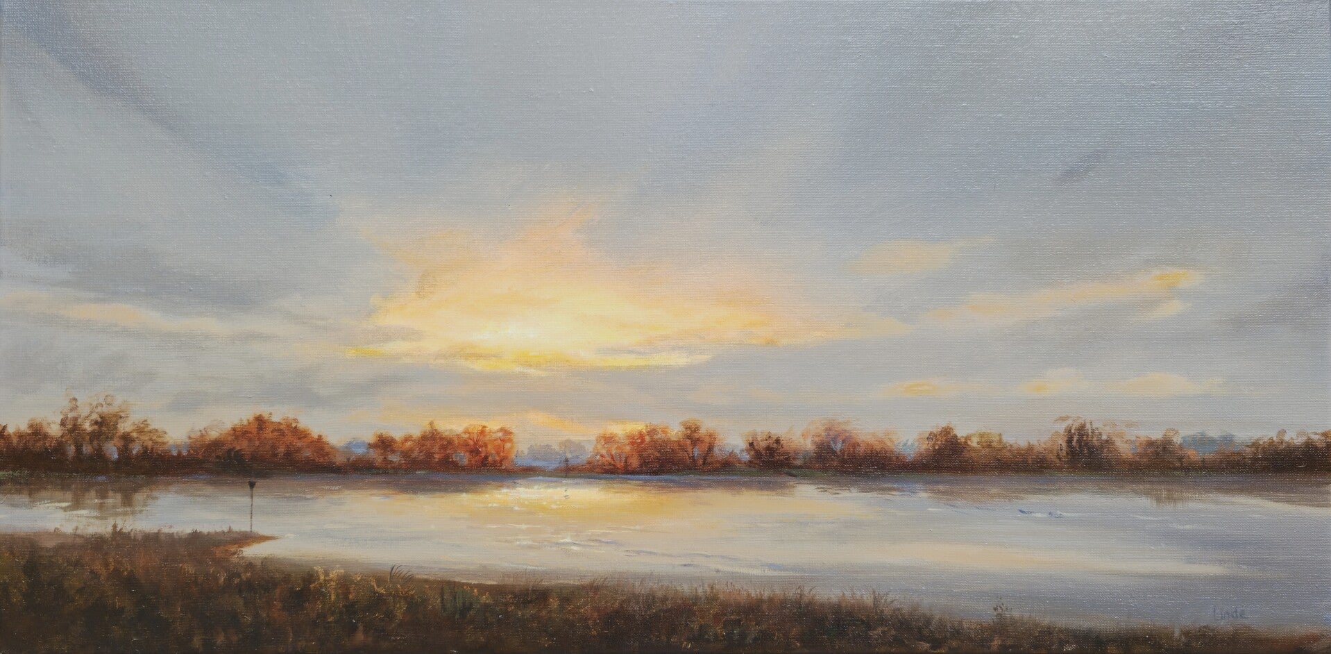 Zonsondergang aan de Overkant