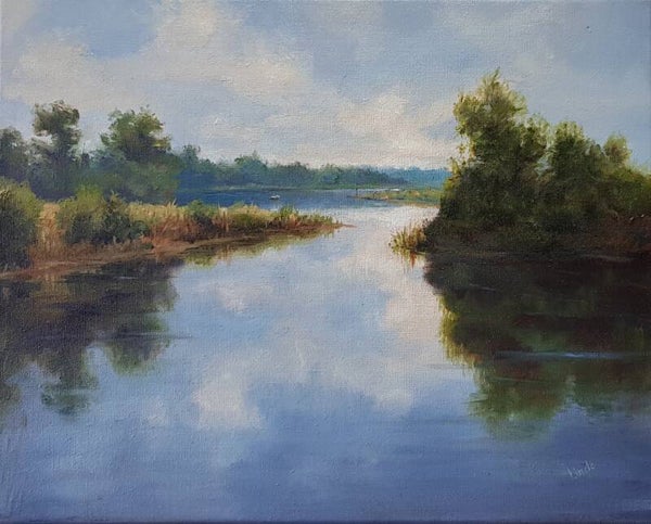IJsselreflecties | 40 x 50 cm | Olieverf op Linnen
