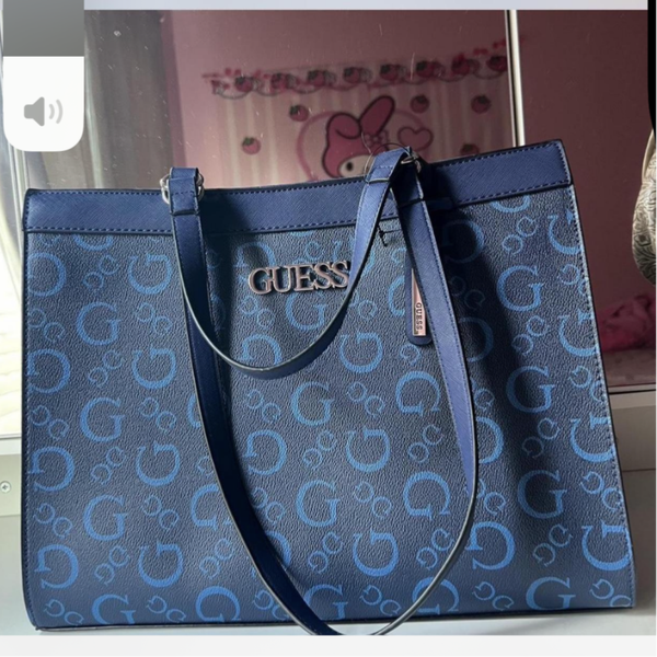 GUESS  Large Blue Tote NWT