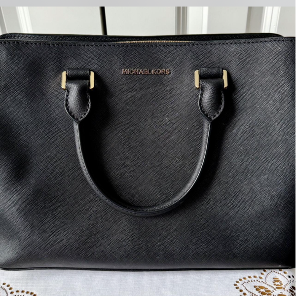 MICHAEL KORS Savannah Satchel BLACK