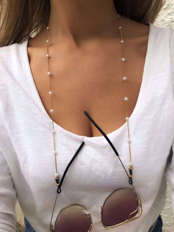 Pearl & chain sunglasses cords