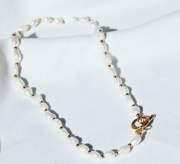 Pretty in pearl necklace