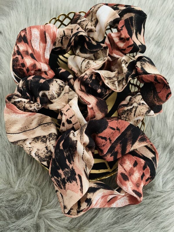 Snake skin scrunchies