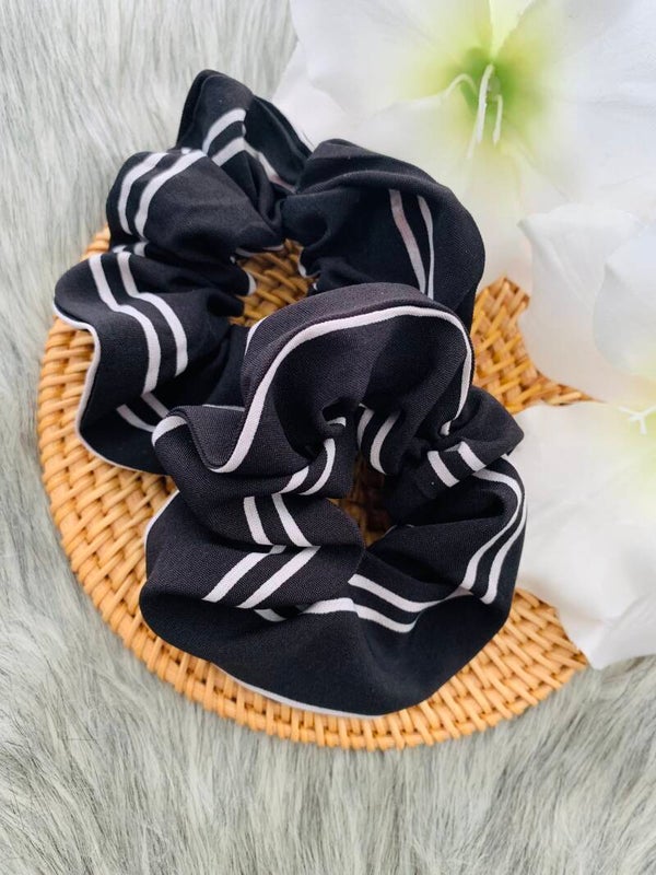 Striped scrunchies