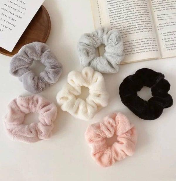 Furry scrunchies