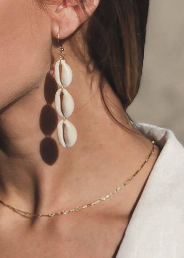 Triple shells earrings