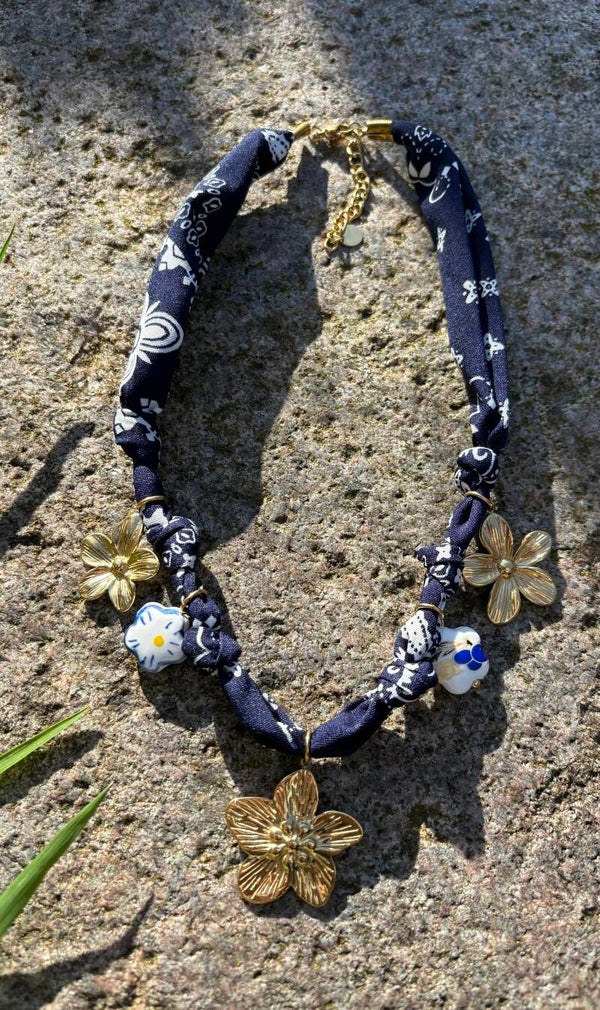 Rancher charm necklaces Delfts blauw