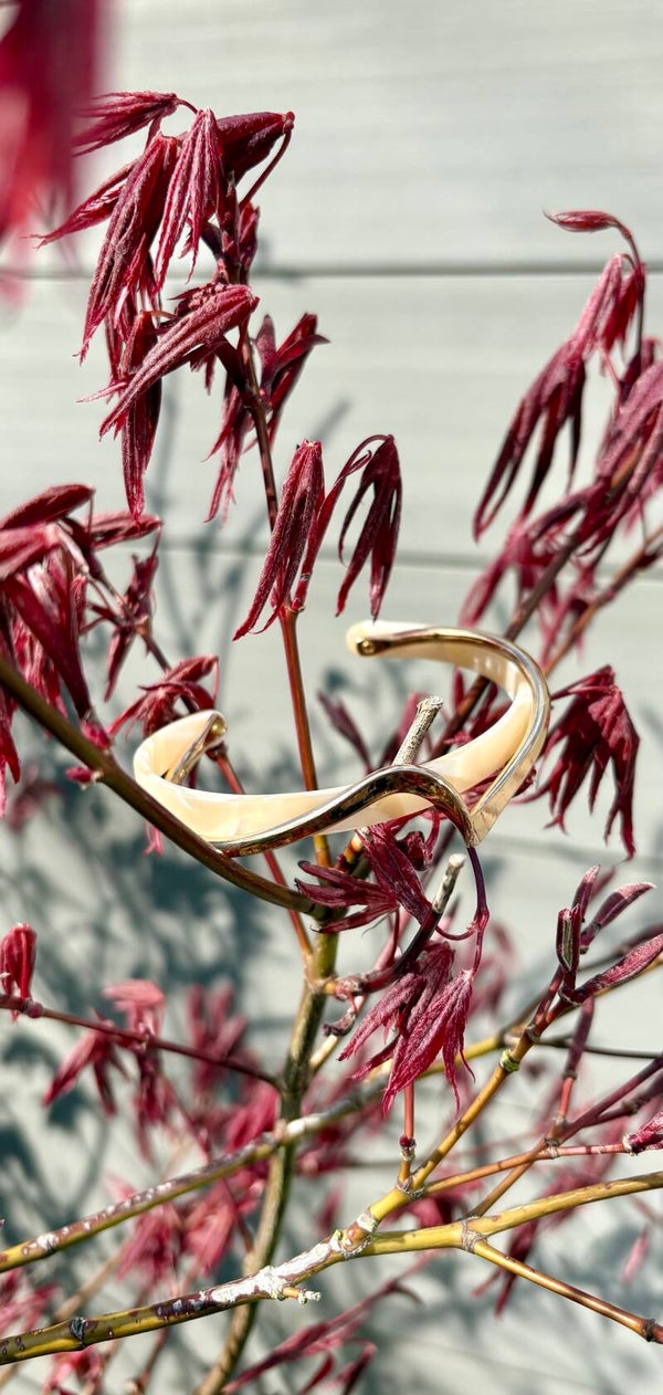 Golden marble bangle