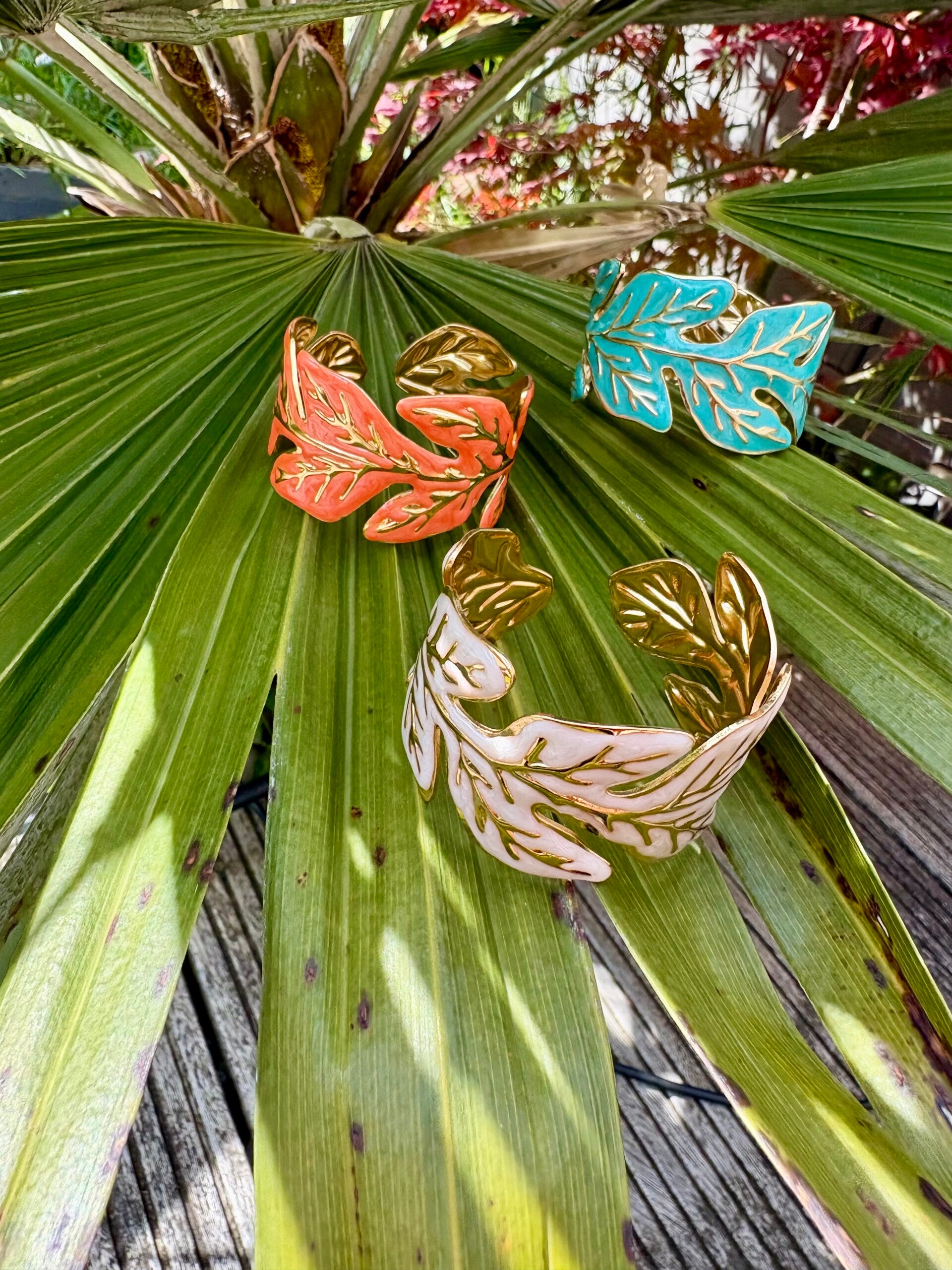 Tropical leaf bangles