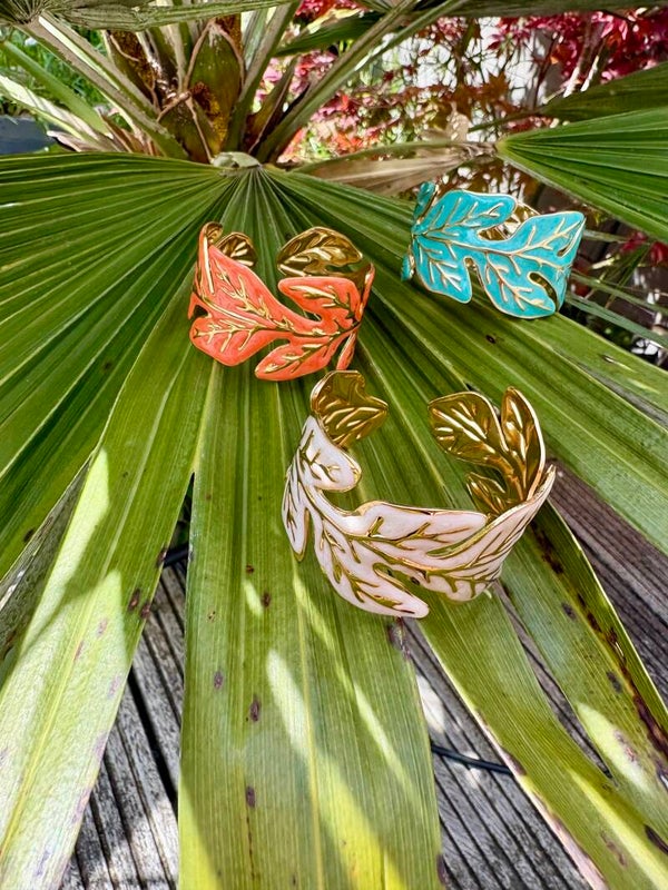 Tropical leaf bangles