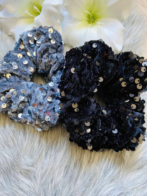 Glitter scrunchies