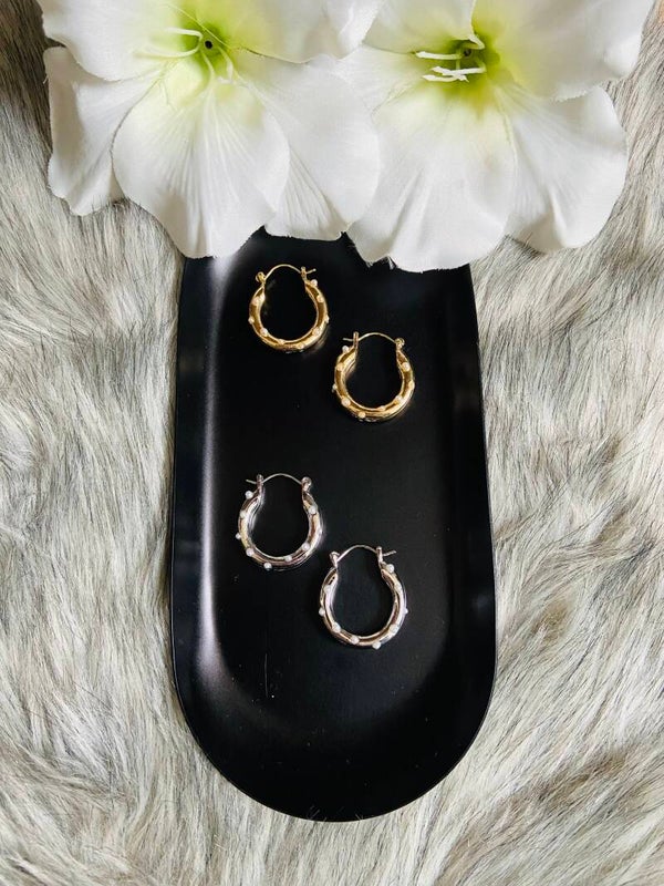 Pearl hoops