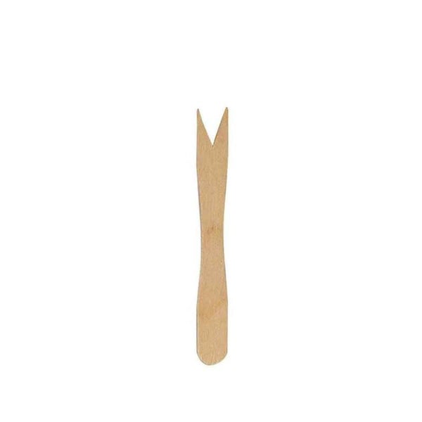 Forchettine patatine a 2 punte in legno