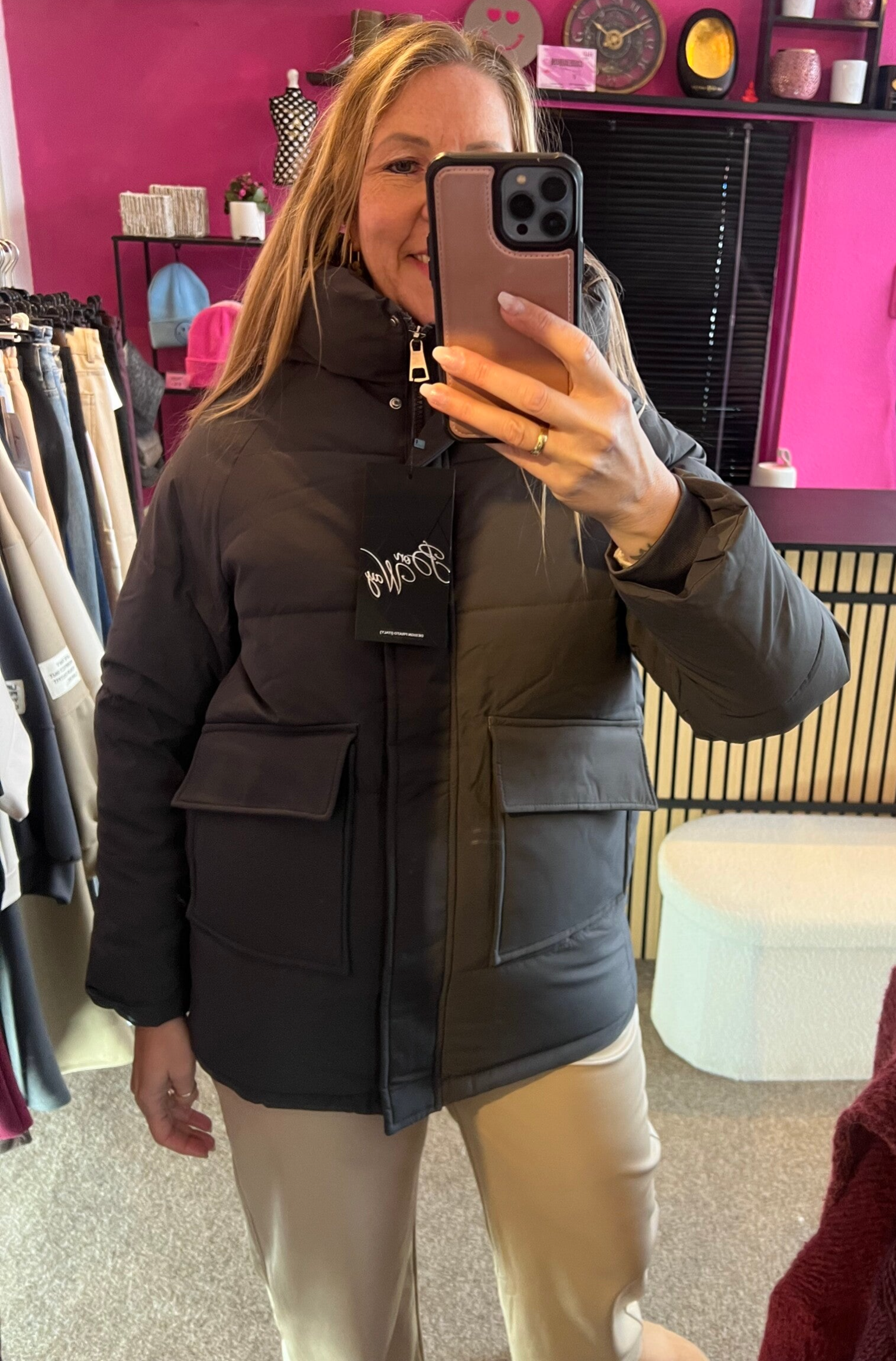 Winterjas Wendy puffer Donker Grijs