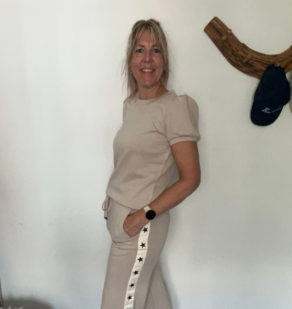 Scuba top Ambika beige