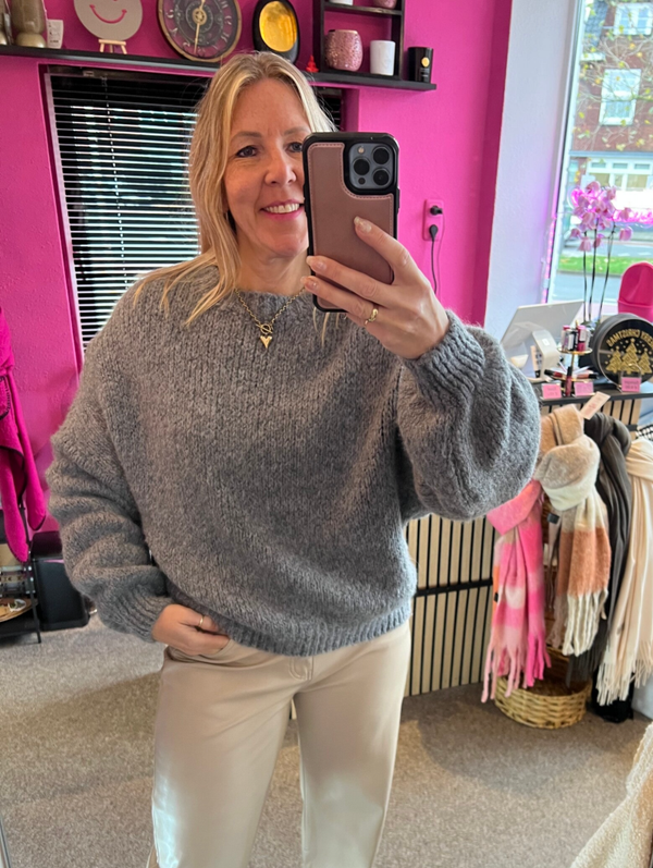 Trui Vera oversized Grijs