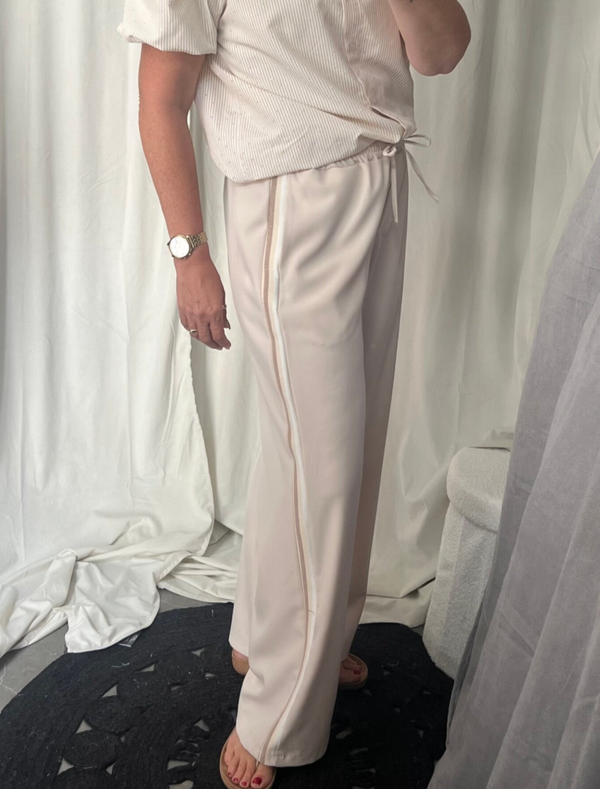 Pantalon Sara streep creme