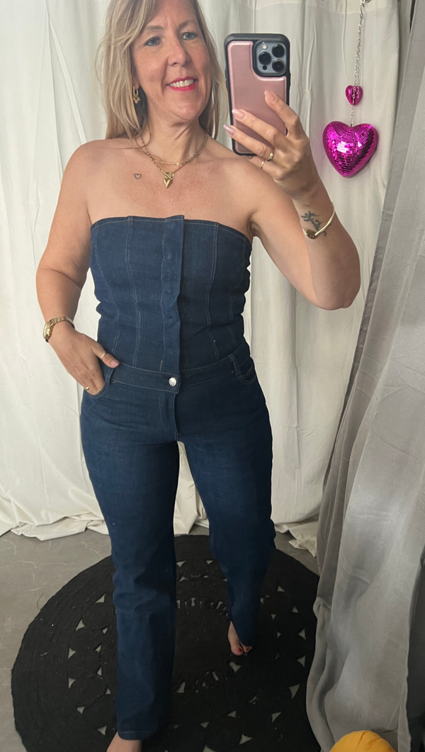 Jumpsuit strapless Denim