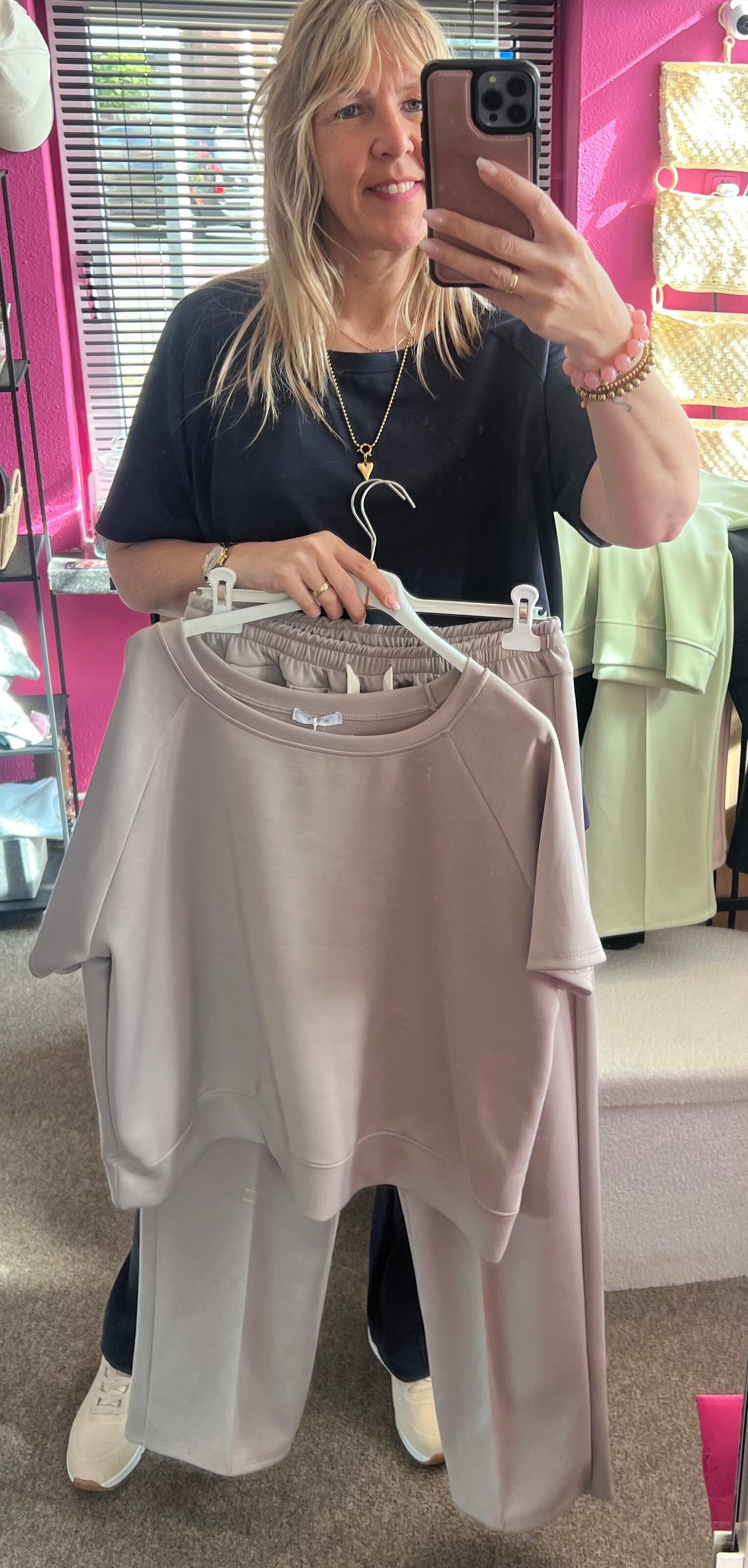 Comfy pak wijde hals Taupe