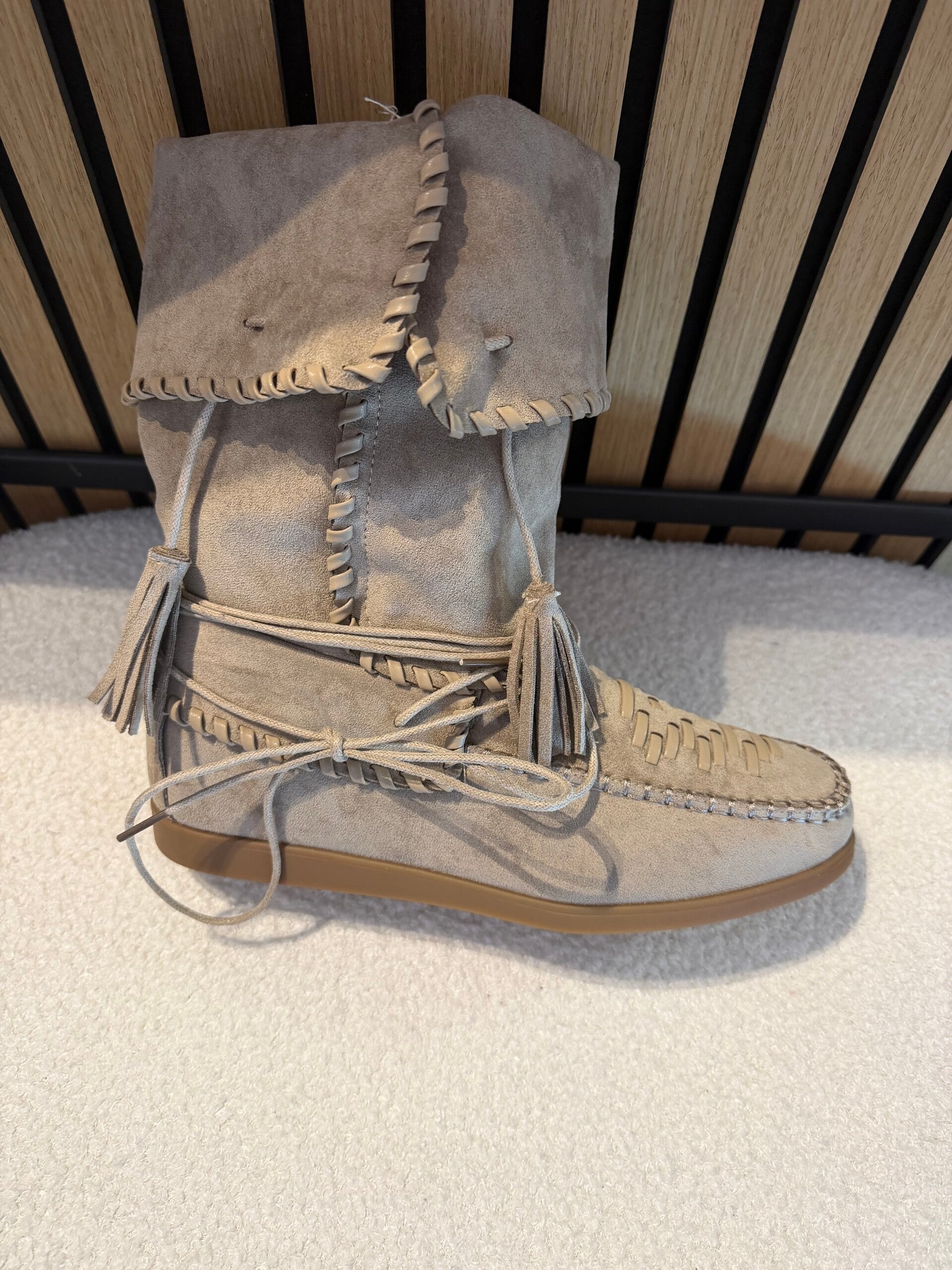 Boho Ibiza laarsjes Beige/Zand