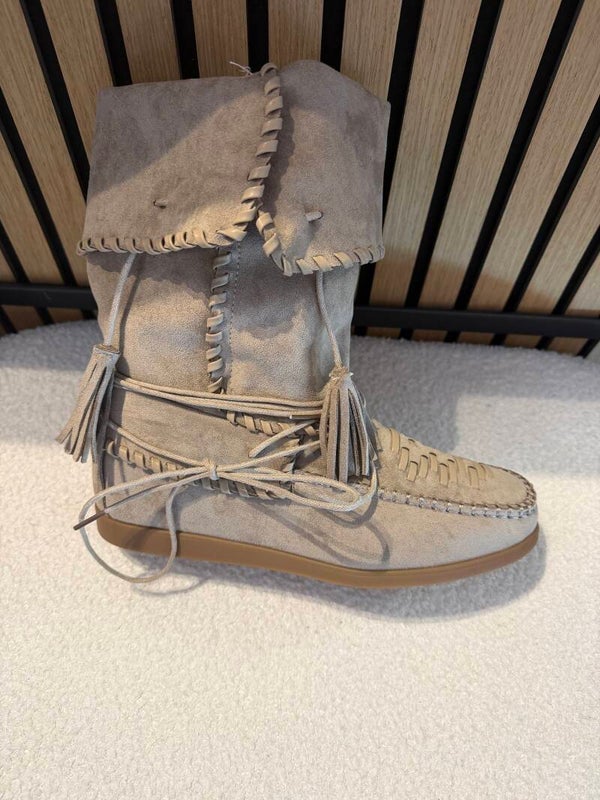 Boho Ibiza laarsjes Beige/Zand