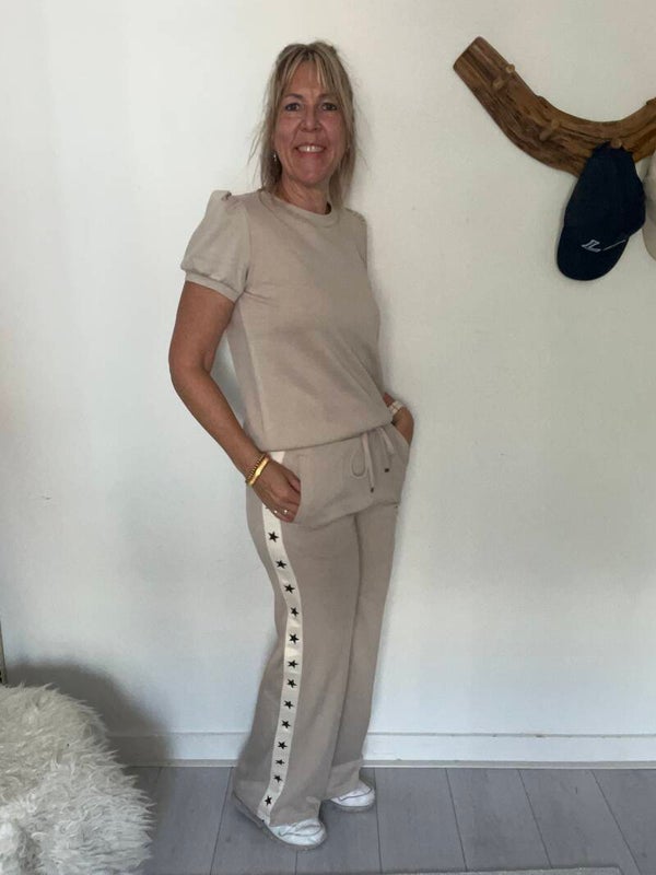 Broek met sterren Ambika beige