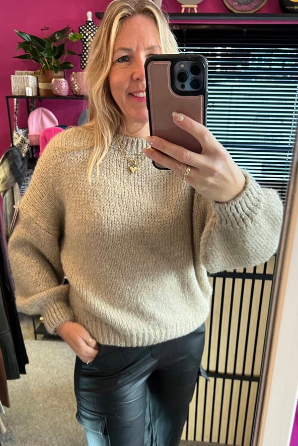 Trui Vera oversized Beige