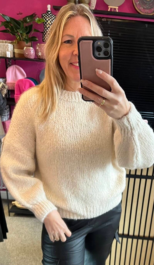 Trui Vera oversized Wit