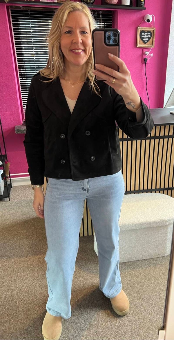 Jasje Cheryl Suedine Zwart