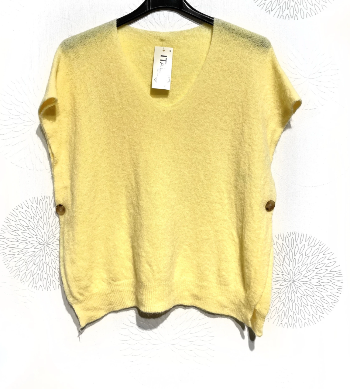 Spencer zachte stof Licht Geel