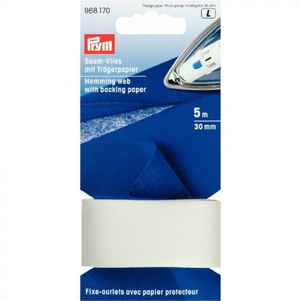 Prym zoomvlies met schutpapier 30mm wit