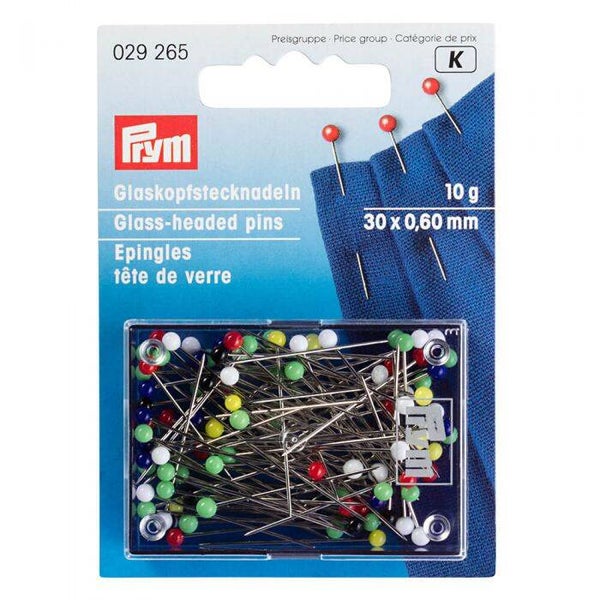 Prym glaskopspelden assortiment 0.60x30mm zilver
