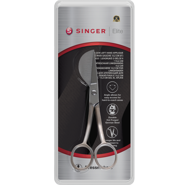 Singer Linkshandige Applicatieschaar 14 cm | Quilten & Patchwork