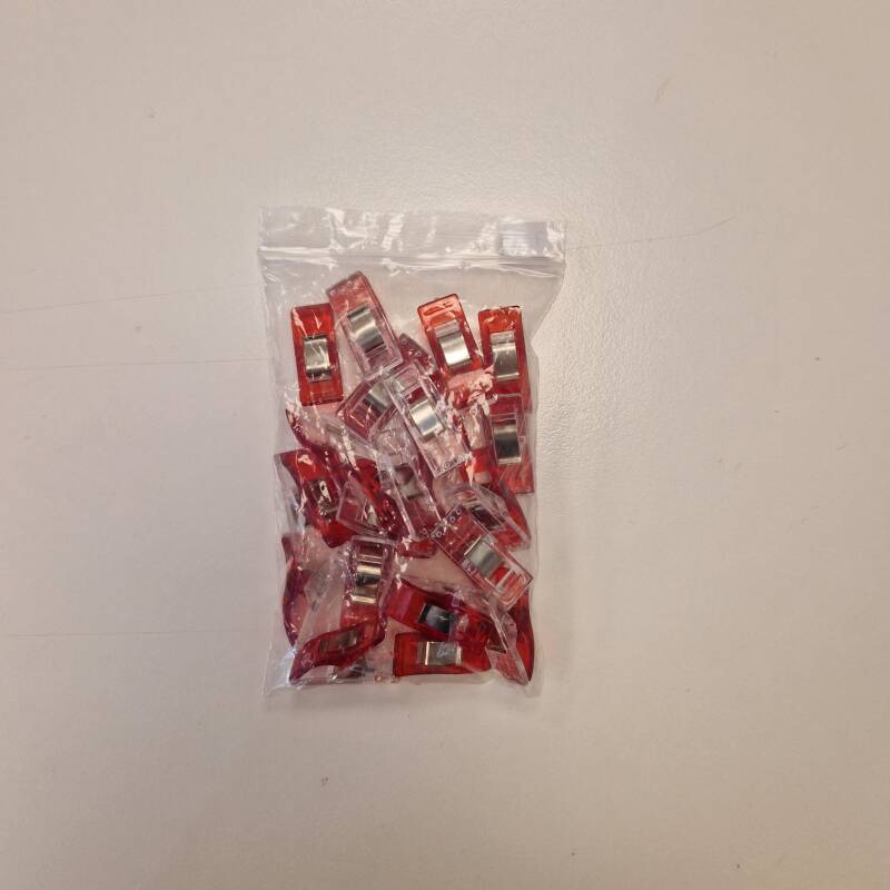 Stofclips klein rood